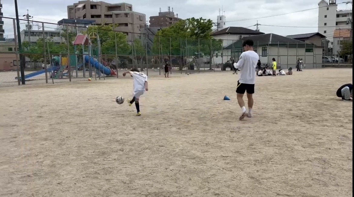 屋外サッカー指導